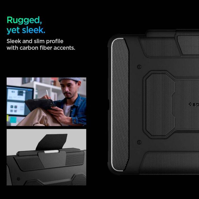 SPIGEN RUGGED ARMOR ”PRO” IPAD PRO 13 7 / 2024 BLACK