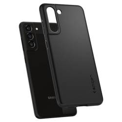 SPIGEN Samsung Galaxy S21 FE Thin Fit ETUI Czarne + Szkło