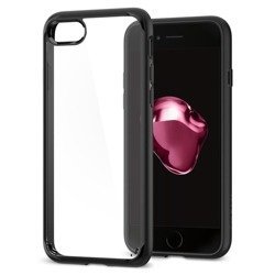 SPIGEN Ultra Hybrid iPhone 7 / 8 / SE 2020 Etui Black Czarne Case Apple + Szkło 3MK Flexible Glass Lite