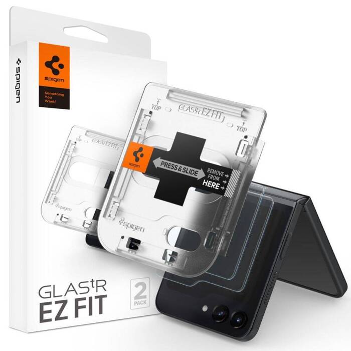 SZKŁO HARTOWANE SPIGEN GLAS.TR ”EZ FIT” 2-PACK GALAXY Z FLIP 5 CLEAR