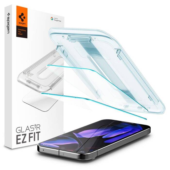 SZKŁO HARTOWANE SPIGEN GLAS.TR ”EZ FIT” 2-PACK GOOGLE PIXEL 9 / 9 PRO CLEAR