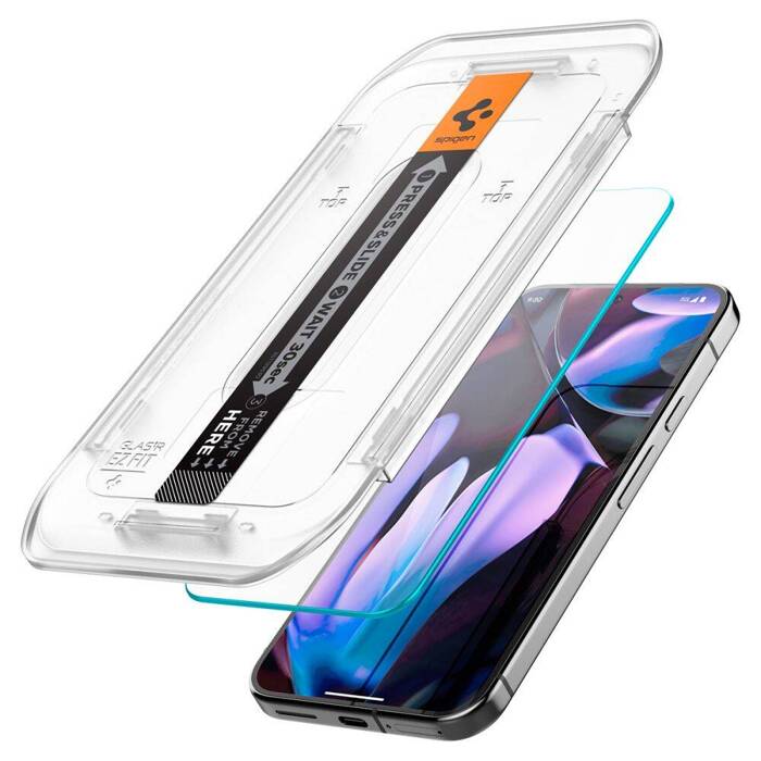 SZKŁO HARTOWANE SPIGEN GLAS.TR ”EZ FIT” 2-PACK GOOGLE PIXEL 9 / 9 PRO CLEAR