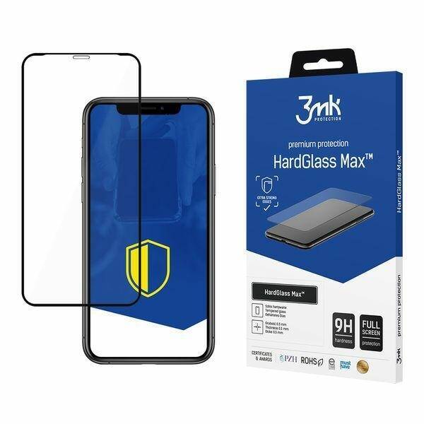 SZKŁO Hartowane 3MK Hardglass MAX 3D iPhone XR 11 Black