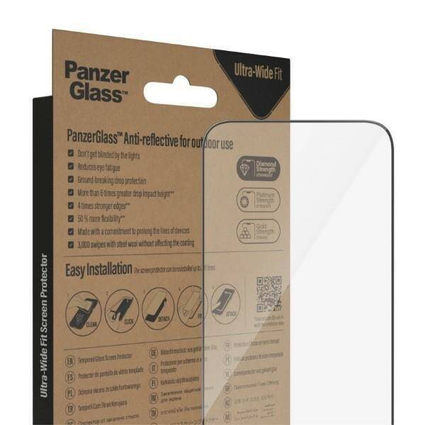 SZKŁO PanzerGlass Ultra-Wide Fit iPhone 14 Pro Max 6,7" Screen Protection Anti-reflective Antibacterial Easy Aligner Included 2790