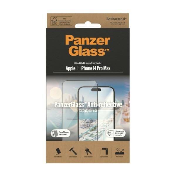 SZKŁO PanzerGlass Ultra-Wide Fit iPhone 14 Pro Max 6,7" Screen Protection Anti-reflective Antibacterial Easy Aligner Included 2790