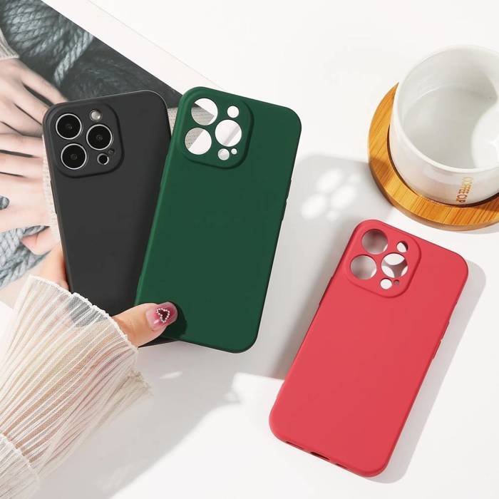 Silicone case etui Samsung Galaxy S23 Ultra silikonowy pokrowiec miętowozielone