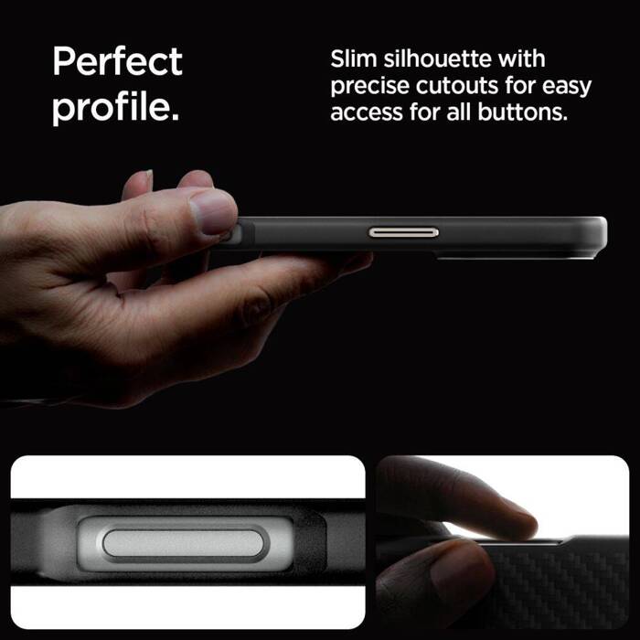 Spigen Enzo Aramid Mag Magsafe iPhone 16 Pro Black/natural