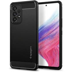 Spigen Galaxy A53 5G Rugged Armor ETUI Matte Black + Szkło