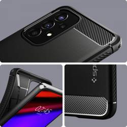 Spigen Galaxy A53 5G Rugged Armor ETUI Matte Black + Szkło