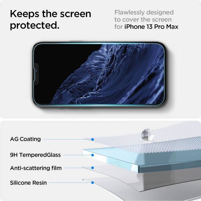 Spigen Glas.Tr ”ez Fit” Apple iPhone 13 Pro Max Szkło Hartowane