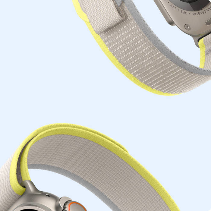 Sportowy pasek na rzepy do Apple Watch 8 / 7 / 6 / SE / 5 / 4 / 3 / 2 / 1 (38, 40, 41 mm) Dux Ducis Strap YJ Version - żółto-beżowy