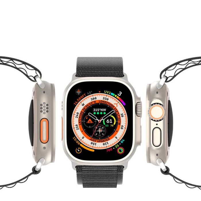 Sportowy pasek ze sprzączką do Apple Watch 8 / 7 / 6 / SE / 5 / 4 / 3 / 2 / 1 (41, 40, 38 mm) Dux Ducis Strap GS Version - czarny