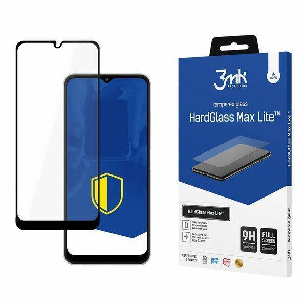 Szkło Hartowane 3MK Samsung Galaxy A22 5G Czarny HardGlass Max Lite