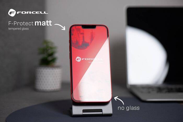 Szkło Hartowane Forcell Matt Glass - do Iphone 13 Pro / 14 czarny