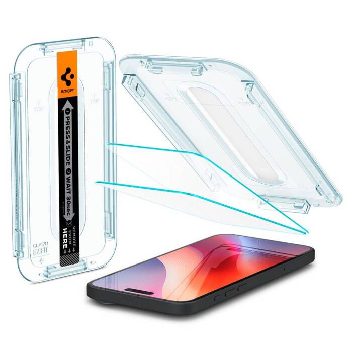 Szkło Hartowane Spigen Glas.tr ”ez Fit” 2-pack iPhone 16 / 15 Clear