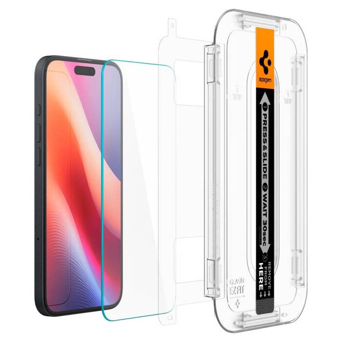 Szkło Hartowane Spigen Glas.tr ”ez Fit” 2-pack iPhone 16 / 15 Clear