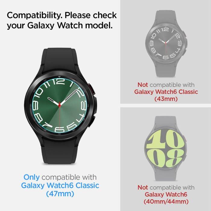 Szkło Hartowane Spigen Glas.tr ”ez-fit” 2-pack Galaxy Watch 6 Classic (47 mm) Clear