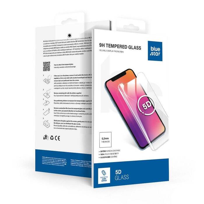 Szkło hartowane Blue Star 5D - do Samsung A52/52s 5G/LTE (full glue/case friendly) - czarny