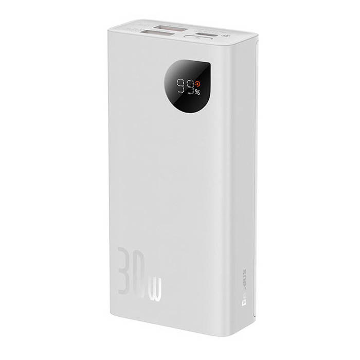 Szybko ładujący Power Bank Baseus Adaman2 10000mAh 30W (biały)