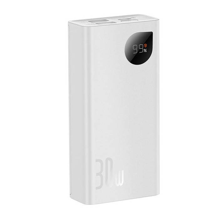 Szybko ładujący Power Bank Baseus Adaman2 10000mAh 30W (biały)