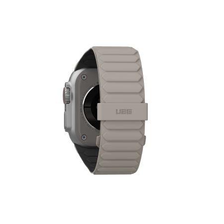 UAG Pathfinder - silikonowy dwustronny pasek magnetyczny do Apple Watch seria: 1-3, 42mm / series 4-6 & SE 1-2, 44mm / series 7-9, 45mm / series 10, 46mm / Ultra 1-2, 49mm (black/titanium)