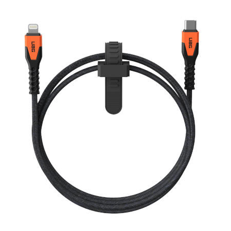 UAG Rugged Cable - kabel USB-C - lightning 30W, 1,5 m (black/orange)