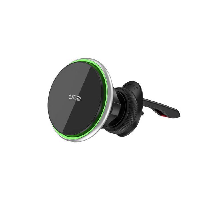 UCHWYT TECH-PROTECT MM15W-V3 MAGNETIC MAGSAFE VENT CAR MOUNT WIRELESS CHARGER 15W BLACK