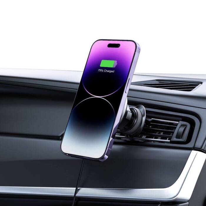 UCHWYT TECH-PROTECT MM15W-V3 MAGNETIC MAGSAFE VENT CAR MOUNT WIRELESS CHARGER 15W BLACK