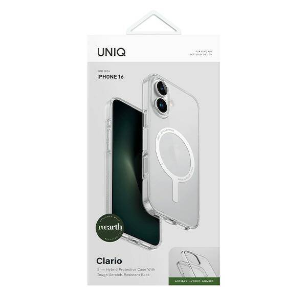 UNIQ etui Clario iPhone 16 6.1" Magclick Charging przeźroczysty/lucent clear