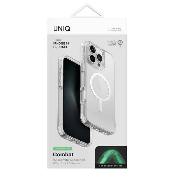 UNIQ etui Combat iPhone 16 Pro Max 6.9" Magclick Charging biały/lume white