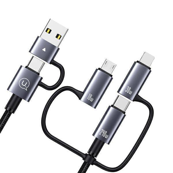 USAMS Kabel 240W 6w1 Fast charging 1,2m Data Cable Aluminium Alloy Sufeng Seria 2M (SJ737)