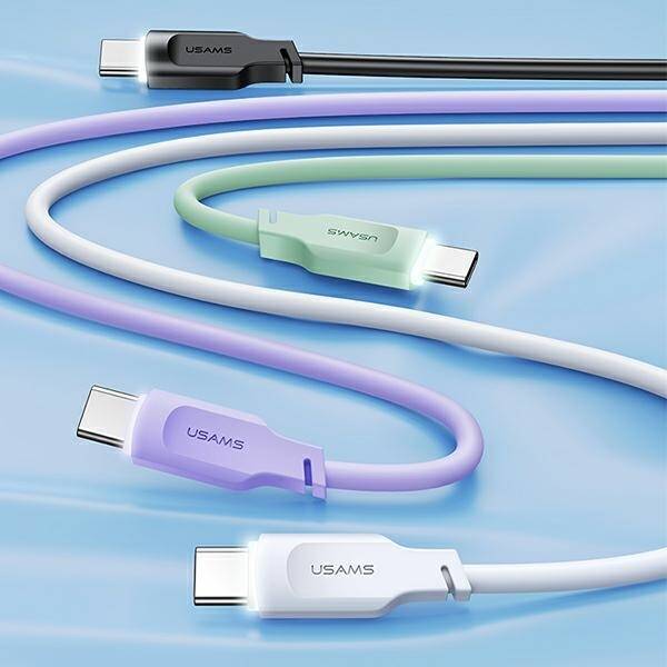 USAMS Kabel USB-C PD Fast Charging 1,2m 6A Lithe Series purpurowy/purple SJ568USB03 (US-SJ568)