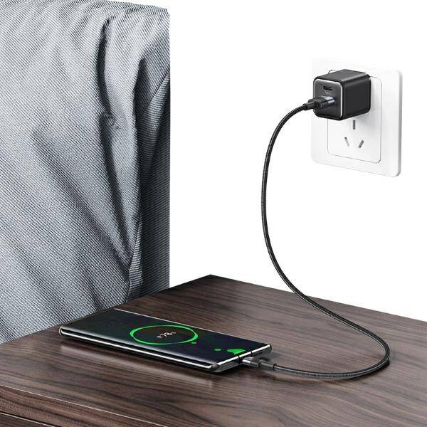 USAMS Kabel USB na USB-C 3A 1.2m Fast Charging stalowy/tarnish SJ718USBSG01 (US-SJ718)