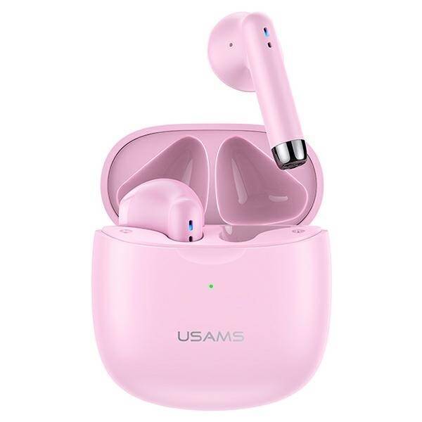 USAMS Słuchawki Bluetooth 5.0 TWS IA series bezprzewodowe różowy/pink BHUIA04 (US-IA04)