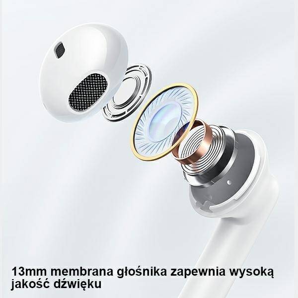 USAMS Słuchawki Bluetooth 5.3 TWS IA II series bezprzewodowe biały/white BHUIAII02 (USAMS-IAII15)