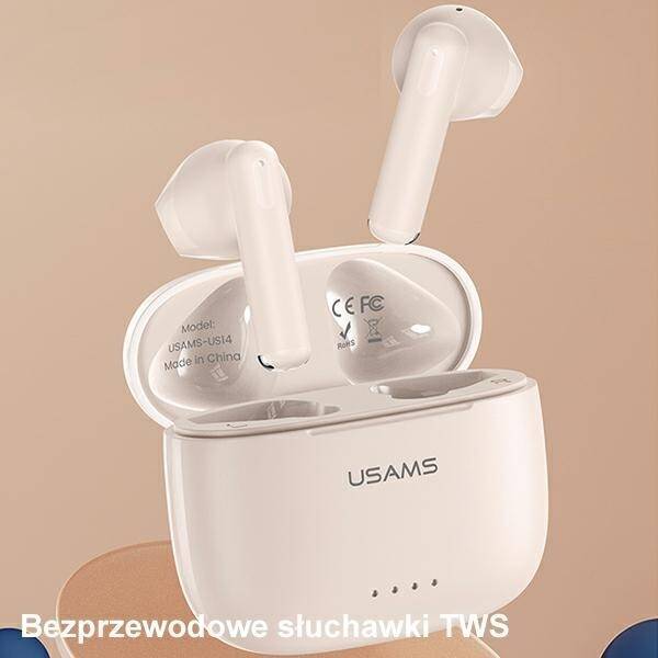 USAMS Słuchawki Bluetooth 5.3 TWS US Series Dual mic bezprzewodowe czarne/black BHUUS01