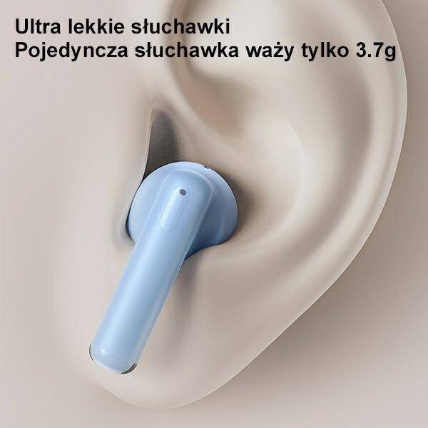 USAMS Słuchawki Bluetooth 5.3 TWS US Series Dual mic bezprzewodowe czarne/black BHUUS01