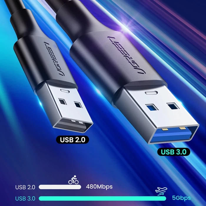 Ugreen kabel przewód USB 3.0 - USB Typ C 1m 3A czarny (20882)