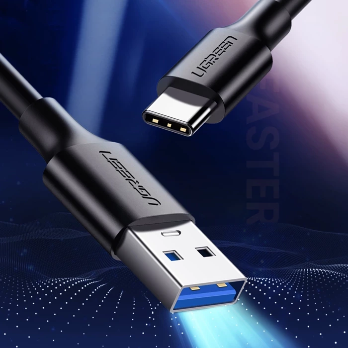 Ugreen kabel przewód USB 3.0 - USB Typ C 1m 3A czarny (20882)