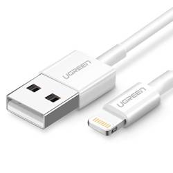 Ugreen kabel przewód USB - Lightning MFI 1m 2,4A biały (20728)