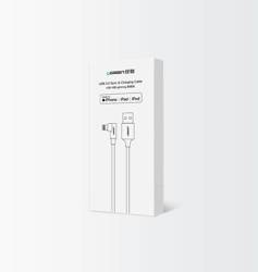 Ugreen kątowy kabel przewód USB - Lightning MFI 1m 2,4A czarny (60521)