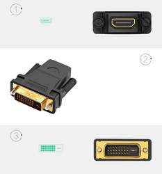 Ugreen przejściówka HDMI (żeński) - DVI 24+1 (męski) FHD 60 Hz czarny (20124)