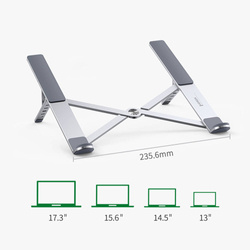 Ugreen składana regulowana podstawka pod laptopa srebrny (LP451) 