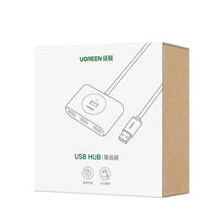 Ugreen wielofunkcyjny HUB USB Typ c - 4 x USB 3.0 1m biały (CR113)