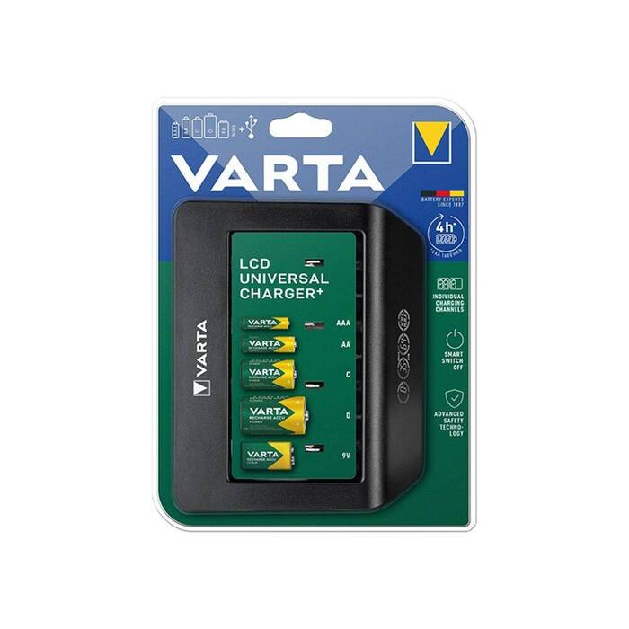 VARTA ładowarka LCD UNIVERSAL CHARGER + 57688 9V, R14, R20 (bez akumulatorów)