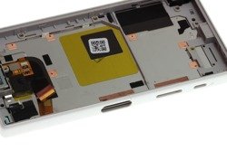 WYŚWIETLACZ Xperia Z5 Compact Grade A/B Oryginalny LCD Dotyk Biały Pęknięcie