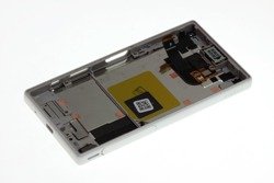 WYŚWIETLACZ Xperia Z5 Compact Grade A/B Oryginalny LCD Dotyk Biały Pęknięcie