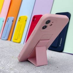 Wozinsky Kickstand Case elastyczne silikonowe etui z podstawką Xiaomi Redmi Note 11S / Note 11 czarny