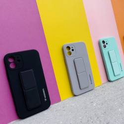 Wozinsky Kickstand Case elastyczne silikonowe etui z podstawką Xiaomi Redmi Note 11S / Note 11 czarny