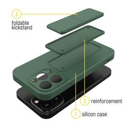 Wozinsky Kickstand Case elastyczne silikonowe etui z podstawką Xiaomi Redmi Note 11S / Note 11 czarny